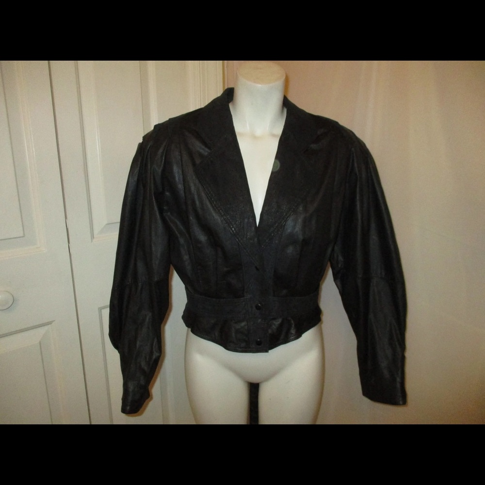 Cuir Classique  I.O.U leather cropped jacket - vintage 90’s
